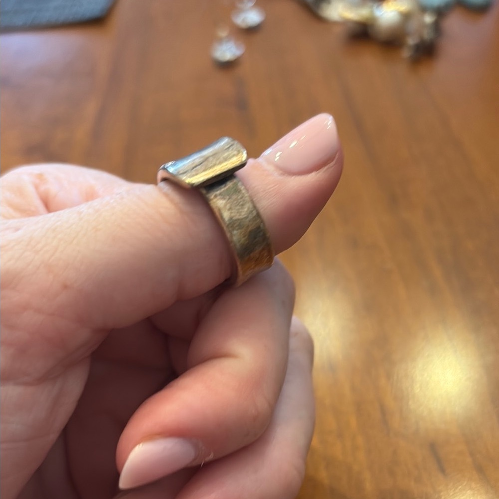 Silver Textured Ring - Picture 2 of 2